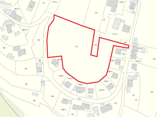 Lageskizze - Landwirtschafts-/ Grünlandfläche neben Wohnbebauung im Südschwarzwald und ca. 30 km nördlich von Basel