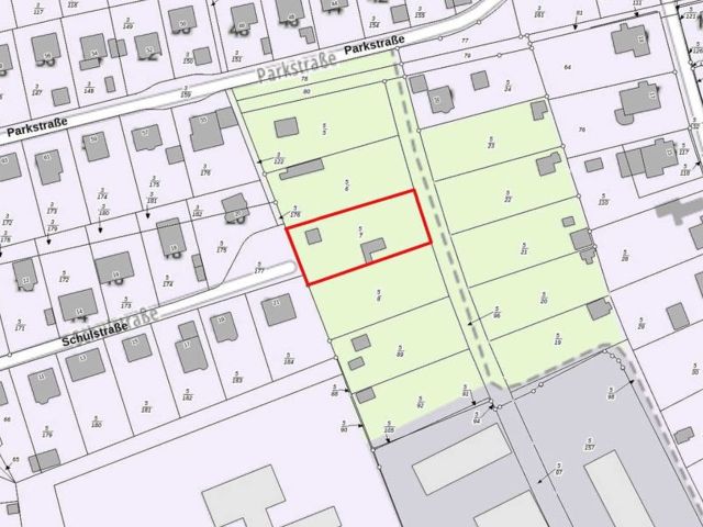 Lageskizze - Teilweise vertraglich genutztes Gartengrundstück mit Altbebauung teilweise im Fremdeigentum ca. 4 km nördlich von Halle (Saale)