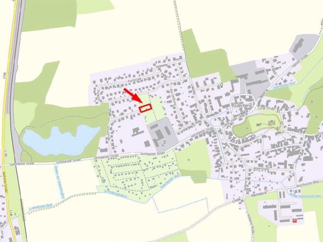 Umgebungsskizze - Teilweise vertraglich genutztes Gartengrundstück mit Altbebauung teilweise im Fremdeigentum ca. 4 km nördlich von Halle (Saale)