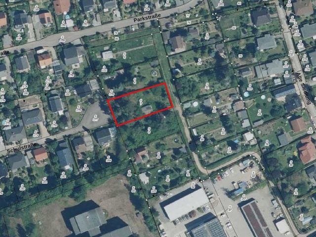 Umgebungsskizze - Teilweise vertraglich genutztes Gartengrundstück mit Altbebauung teilweise im Fremdeigentum ca. 4 km nördlich von Halle (Saale)