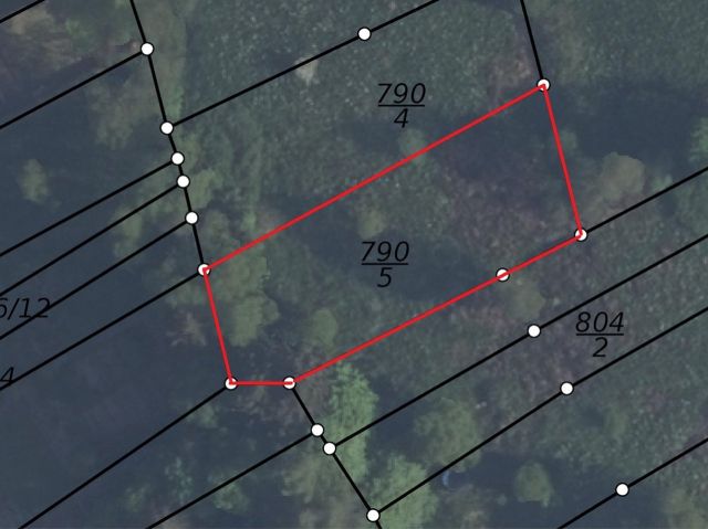 Lageskizze mit Luftbildunterlegung - 1/2 Miteigentumsanteil an einer Grünfläche in Hanglage **hinter einem Wohnhaus**