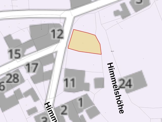 Lageskizze - Kleines, ehemals bebautes Grundstück **im Stadtgebiet von Hettstedt**
