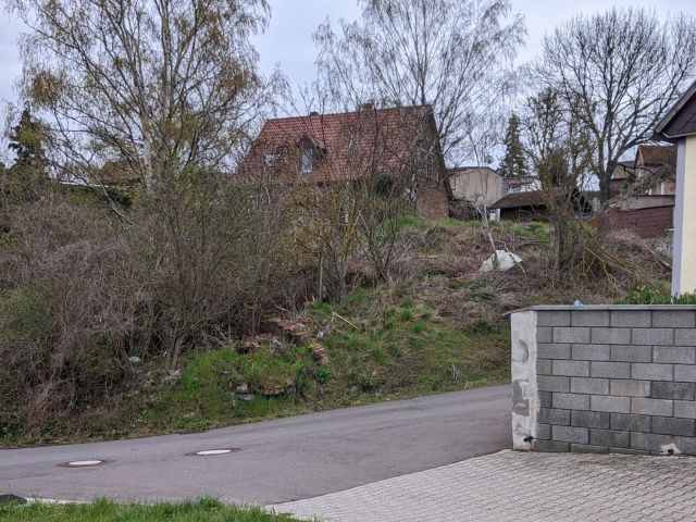 Verkaufsfläche und Umgebung (Aufnahme 2023) - Kleines, ehemals bebautes Grundstück **im Stadtgebiet von Hettstedt**