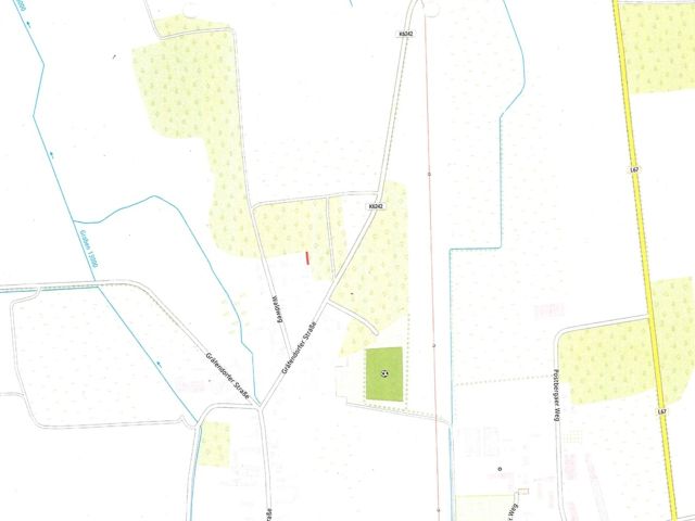 Lageskizze mit Umgebung - Kleinstfläche hinter einem Wohngrundstück **nördlich des Waldstadions Gräfendorf**