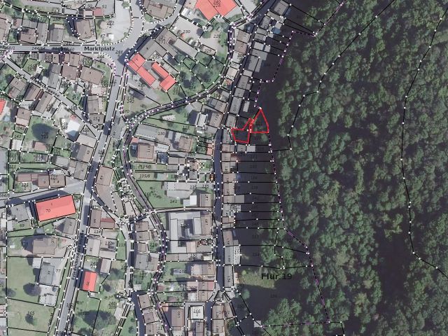 Umgebungsskizze - Gartengrundstück mit kleinem Holzgartenhäuschen im Erholungsort Kleinschmalkalden im Thüringer Wald ** lt. FNP Mischgebiet