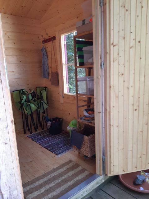 Innenansicht - Gartengrundstück mit kleinem Holzgartenhäuschen im Erholungsort Kleinschmalkalden im Thüringer Wald ** lt. FNP Mischgebiet