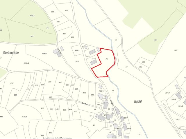 Umgebungsskizze - Großes Grundstück neben Wohnbebauung ** idyllische Lage am Rande des Südschwarzwaldes und ca. 30 km von Basel entfernt