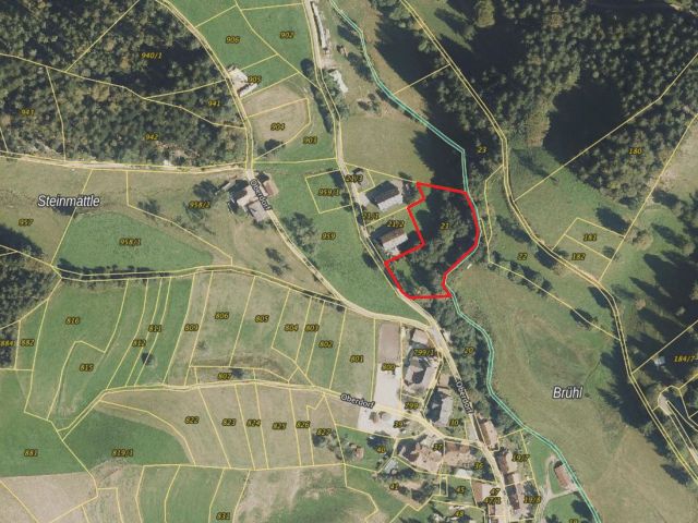 Umgebungsskizze - Großes Grundstück neben Wohnbebauung ** idyllische Lage am Rande des Südschwarzwaldes und ca. 30 km von Basel entfernt