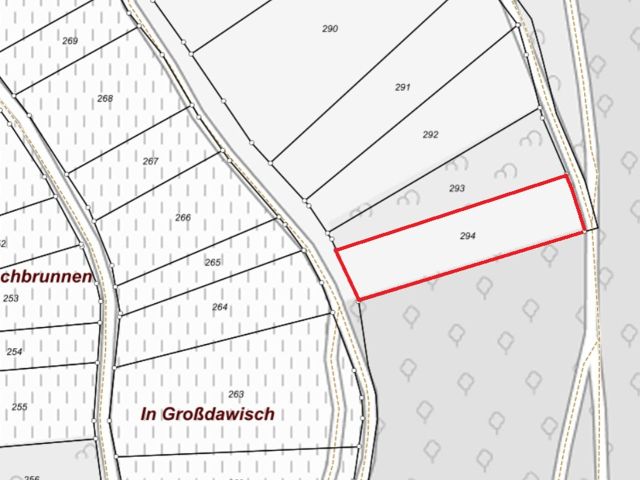 Lageskizze - Vertragsfreie Waldfläche oberhalb der Mosel **in der Weinbaugemeinde Zell**