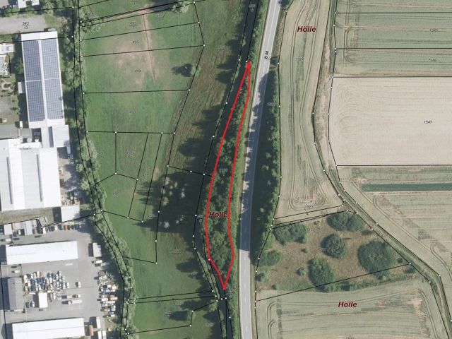 Lageskizze - Naturbelassene Gehölzfläche an der B48