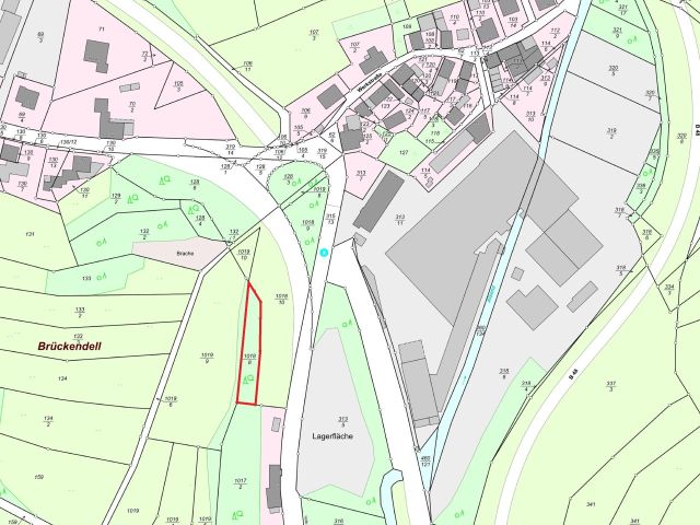 Umgebungsskizze - Vertragsfreie Gehölzfläche in Hanglage in Winnweiler im Nordpfälzer Bergland