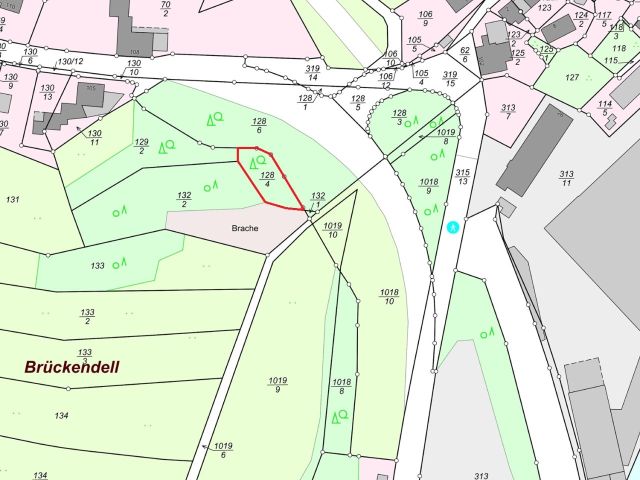 Umgebungsskizze - Kleine vertragsfreie Gehölzfläche in Hanglage in Winnweiler im Nordpfälzer Bergland 