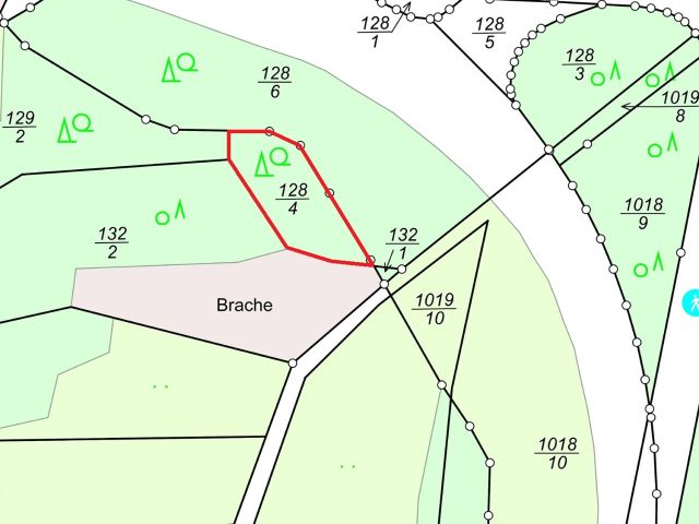 Lageskizze - Kleine vertragsfreie Gehölzfläche in Hanglage in Winnweiler im Nordpfälzer Bergland 
