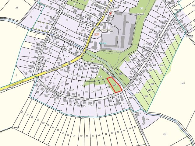 Umgebungsskizze - Vertragsfreies mit Gehölzen bewachsenes Eckgrundstück gegenüber von Wohnbebauung im Landkreis Märkisch-Oderland