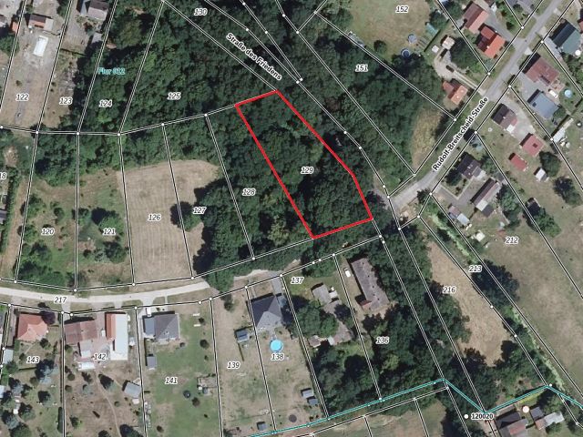 Lageskizze - Vertragsfreies mit Gehölzen bewachsenes Eckgrundstück gegenüber von Wohnbebauung im Landkreis Märkisch-Oderland