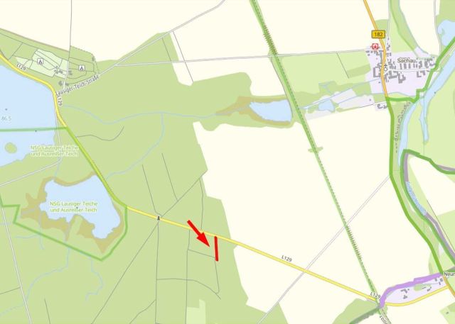 Umgebungsskizze - Kleiner Waldstreifen in der ´Dübener Heide´