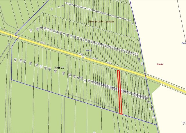 Umgebungsskizze - Kleiner Waldstreifen in der ´Dübener Heide´