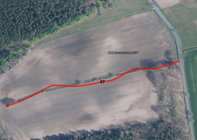 Lageskizze - Schmaler Landwirtschafts- und Wassergrabenstreifen im Landkreis Dahme-Spreewald