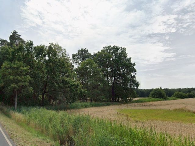 Blick auf Verkaufsfläche und Umgebung - Schmaler Landwirtschafts- und Wassergrabenstreifen im Landkreis Dahme-Spreewald