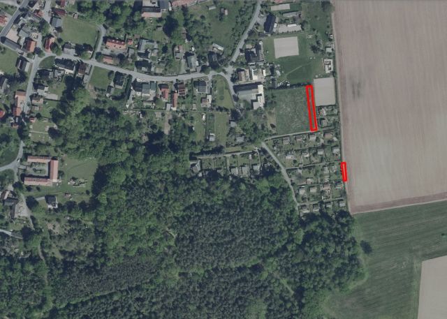 Umgebungsskizze - Eine Garten-/Grünfläche und eine Landwirtschaftsfläche ca. 25 km nördlich von Dresden