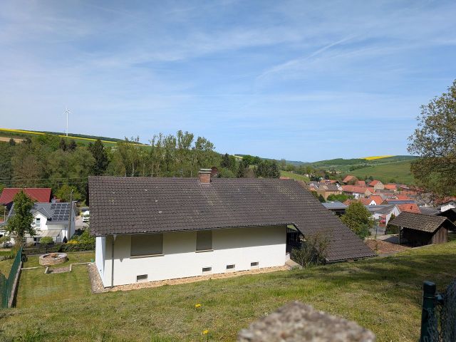 Blick in die Umgebung - Wald in der Nordpfalz am westlichen Ortsrand
