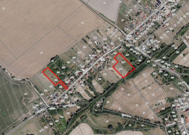 Umgebungsskizze - Zwei vertragsfreie Flächen neben und hinter Wohngrundstücken mit einer Grundstücksgröße von über 1,2 ha