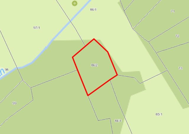 Lageskizze - Wald- und Wiesenfläche mit verwahrtem ehemaligen Schurfschacht des Wismut-Altbergbaus nordwestlich von Bad Brambach