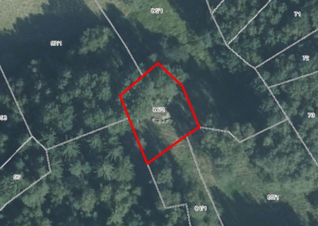 Lageskizze mit Luftbildunterlegung - Wald- und Wiesenfläche mit verwahrtem ehemaligen Schurfschacht des Wismut-Altbergbaus nordwestlich von Bad Brambach
