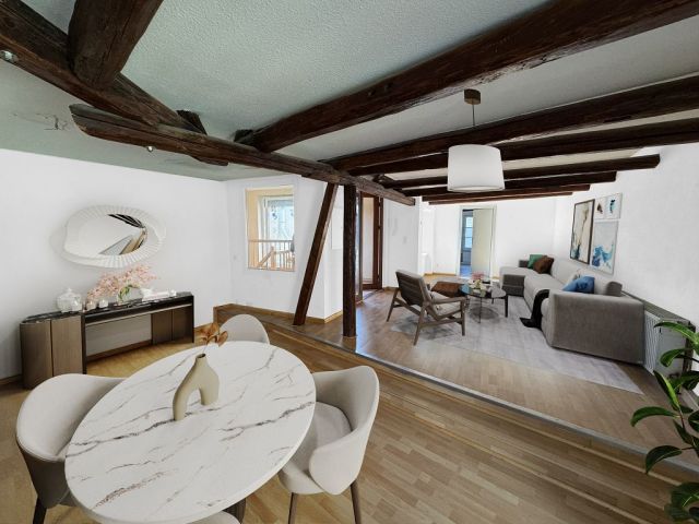 Innenansicht DG mit beispielhafter Einrichtung - Vermietetes Wohn- und Geschäftshaus in zentraler Innenstadtlage * mit einer Jahresnettomiete von 13.110 € und einer PV-Anlage *