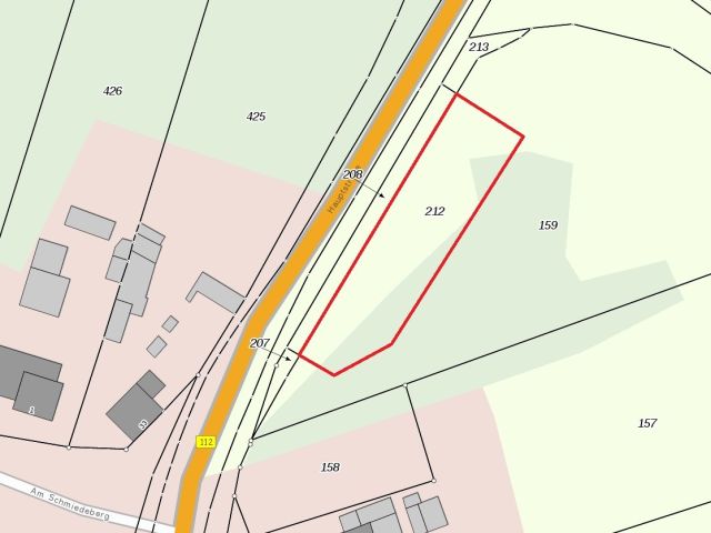Lageskizze - Vertragsfreies Grundstück etwa 10 km von der Stadtgrenze Frankfurt (Oder) entfernt **teilweise Lage im Innenbereich**