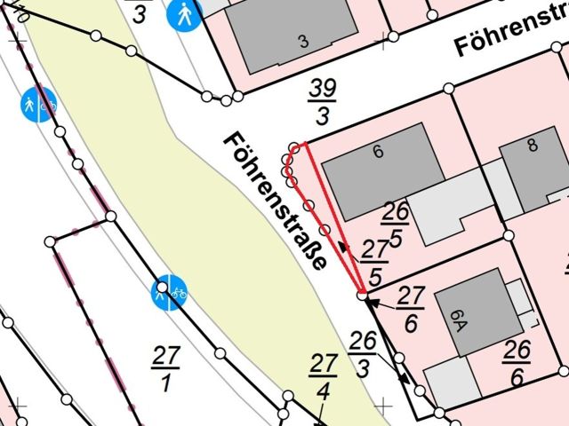 Lageskizze - Vertragslos genutzter Garten mit Pkw-Parkplatz neben einem Wohnhaus **etwa 6 km von Hannover entfernt**