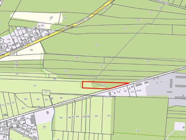 Lageskizze mit Umgebung - Teilweise verpachtetes Grundstück (überwiegend Wald, teilweise Landwirtschafts-/Grünfläche) in Märkisch Buchholz