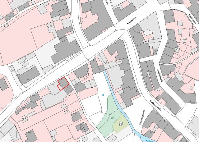 Umgebungsskizze - Leerstehendes Wohnhaus in Zentrumslage von Arzberg