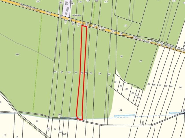 Lageskizze - Waldfläche mit einer Grundstücksgröße von 8.961 m² in Märkisch Buchholz - dem Tor zum Spreewald