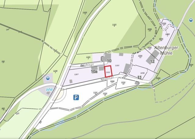 Umgebungsskizze - Verpachtetes Erholungsgrundstück in Thüringen ca. 25 km nördlich von Weimar
