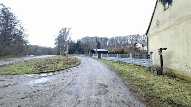 Straßenansicht Richtung Verkaufsgegenstand - Verpachtetes Erholungsgrundstück in Thüringen ca. 25 km nördlich von Weimar