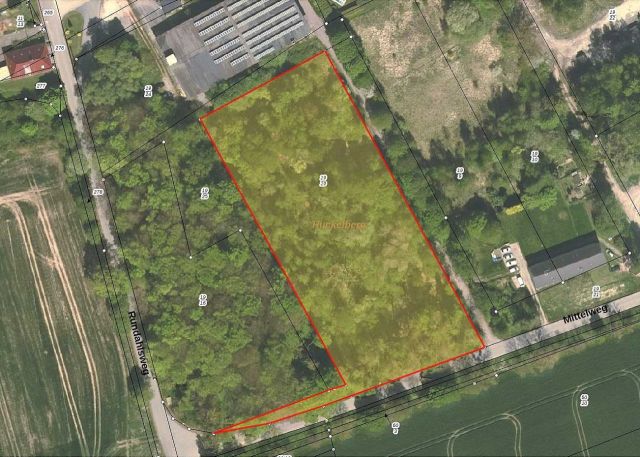 Lageskizze - Vertragsfreies Waldgrundstück ca. 800 m östlich der Niedersächsischen Landesgrenze - lt. FNP Gewerbefläche