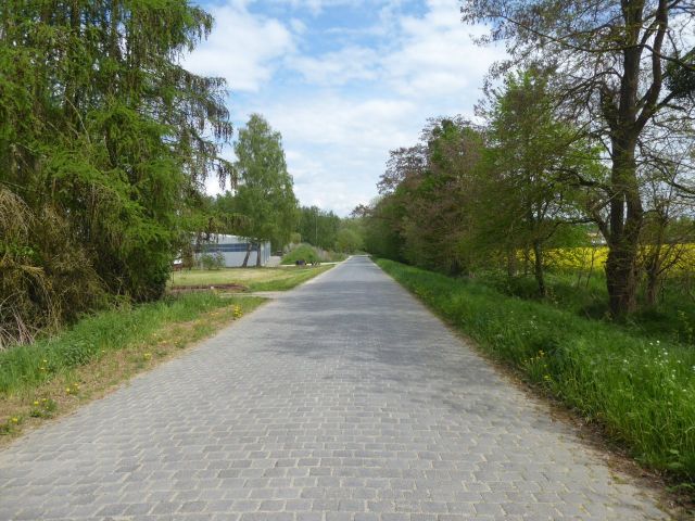 Ansicht Mittelweg - Verkaufsgegenstand links - Vertragsfreies Waldgrundstück ca. 800 m östlich der Niedersächsischen Landesgrenze - lt. FNP Gewerbefläche