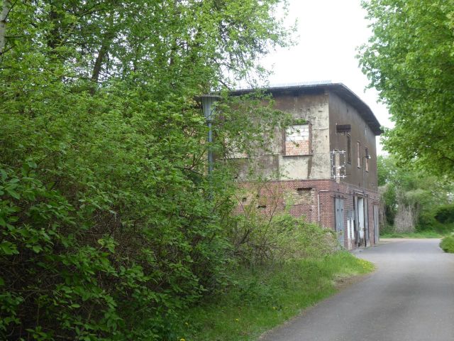 Blick auf Bebauung nördlicher Grundstücksnachbar - Vertragsfreies Waldgrundstück ca. 800 m östlich der Niedersächsischen Landesgrenze - lt. FNP Gewerbefläche