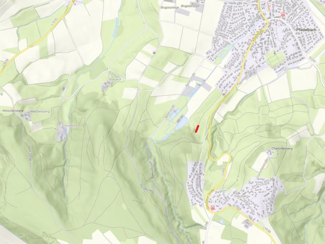 Pfedelbach, FS 1011/3 - Lageskizze mit Umgebung - Paketverkauf von 8 Grundstücken (u. a. in Pfedelbach), mit Wald-/Gartenflächen in 5 Bundesländern *tlw. vertragslose Nutzung*