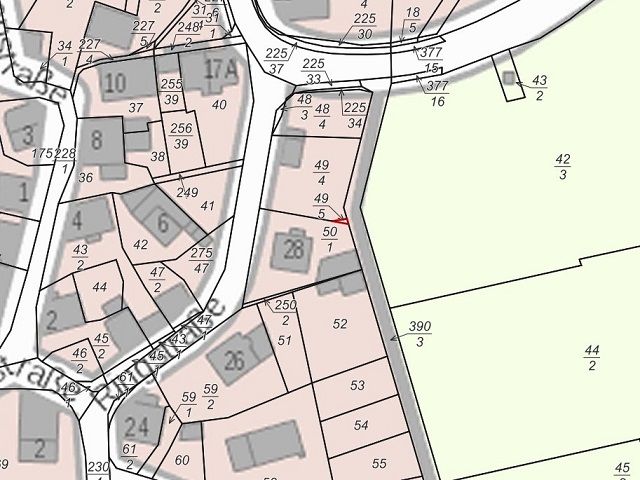 Hüblingen, Flur 21, FS 49/5 - Lageskizze - Paketverkauf von 8 Grundstücken (u. a. in Pfedelbach), mit Wald-/Gartenflächen in 5 Bundesländern *tlw. vertragslose Nutzung*