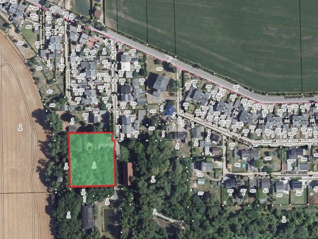 Lageskizze mit Luftbildunterlegung - Leerstehendes, ehemaliges Pförtnergebäude & Wasseraufbereitungsanlage innerhalb des Gewerbe- und Industrieparks ´Brefeld´ 