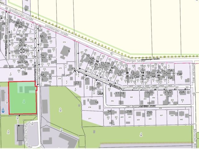 Lageskizze - Leerstehendes, ehemaliges Pförtnergebäude & Wasseraufbereitungsanlage innerhalb des Gewerbe- und Industrieparks ´Brefeld´ 