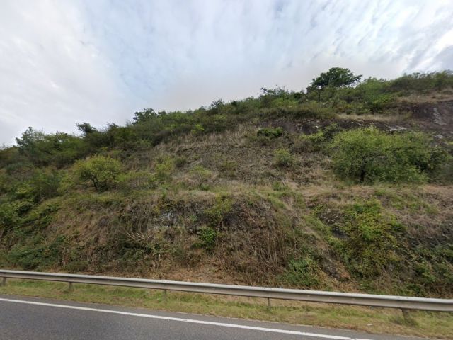 Blick auf den Verkaufsgegenstand - 9 überwiegend zusammenhängende Wald- und Unlandflächen nahe der B 42 **vertragslos genutzt**
