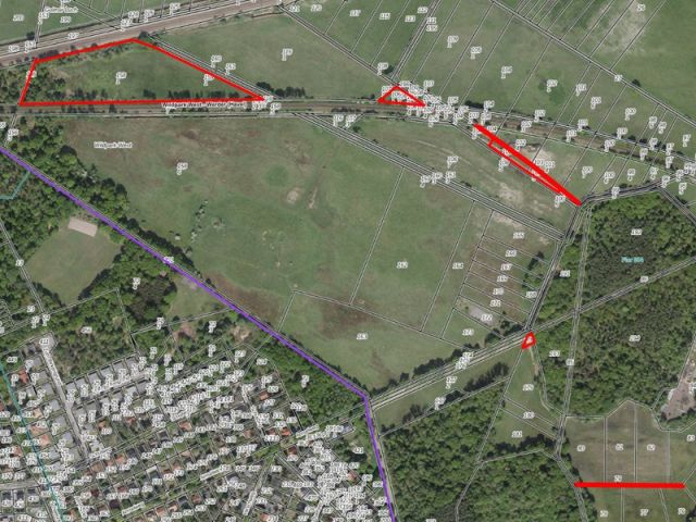 Umgebungsskizze alle Flurstücke - Über 3 ha Grünland- und Gehölzflächen im Potsdamer Stadtteil Golm - bis 30.09.2029 verpachtet