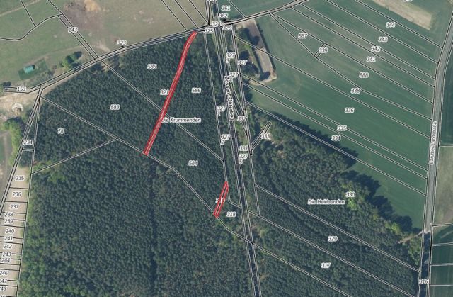 Lageskizze Flurstücke 319 und 321 - 4 Flächen in Sperenberg im Berliner Umland