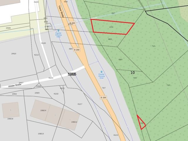 Lageskizze - Flurstücke 67/3 und 77/5 - Vertragsfreie Grundstücke im Köllertal **etwa 16 km von Saarbrücken entfernt**