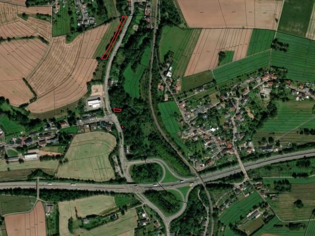 Lageskizze mit Luftbildunterlegung - Vertragsfreie Grundstücke im Köllertal **etwa 16 km von Saarbrücken entfernt**
