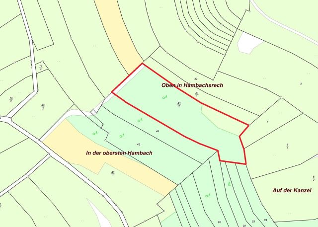 Lageskizze - Naturbelassene Fläche im Landkreis Kusel in Rheinland-Pfalz