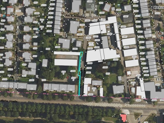 Lageskizze mit Umgebung und Luftbildunterlegung - Innerörtliche Fläche im Wohngebiet an der Großen Diesdorfer Straße**vertragslos genutzt und nicht öffentlich gewidmet**